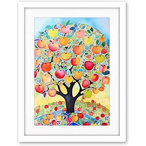 Artery8 Apple Tree Fruit Harvest Day Folk Art Bright Watercolour Painting Artwork Framed Wall Art Print 18X24 Inch Artery8 Apple Tree Fruit Harvest Day Folk Art Bright Watercolour Painting Artwork Framed Wall Art Print 18X24 Inch