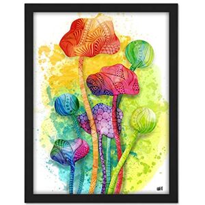 Artery8 Abstract Bright Watercolour Poppy Flowers Painting Artwork Framed Wall Art Print 18X24 Inch Artery8 Abstract Bright Watercolour Poppy Flowers Painting Artwork Framed Wall Art Print 18X24 Inch