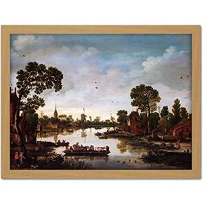 Artery8 Van De Velde Cattle Ferry Boat Landscape Painting Artwork Framed Wall Art Print 18X24 Inch Artery8 Van De Velde Cattle Ferry Boat Landscape Painting Artwork Framed Wall Art Print 18X24 Inch