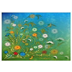 Wee Blue Coo Painting Illustration Abstract Floral Pattern Design Wall Art Print Wee Blue Coo Painting Illustration Abstract Floral Pattern Design Wall Art Print