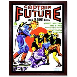 Wee Blue Coo Sci Fi Magazine Captain Future Aliens Robot Art Print Framed Poster Wall Decor 12X16 Inch Wee Blue Coo Sci Fi Magazine Captain Future Aliens Robot Art Print Framed Poster Wall Decor 12X16 Inch