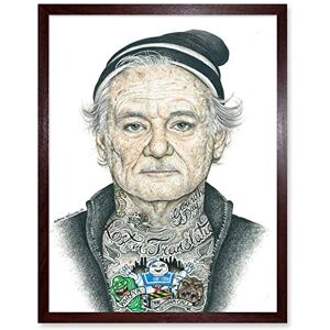 Wee Blue Coo Bill Murray Tattoo Inked Ikons Wayne Maguire Art Print Framed Poster Wall Decor 12x16 inch Wee Blue Coo Bill Murray Tattoo Inked Ikons Wayne Maguire Art Print Framed Poster Wall Decor 12x16 inch
