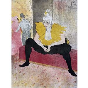 Fine Art Prints Toulouse-Lautrec Sitting Clowness Miss Chaukao Large Print Poster Wall Art Decor Picture Fine Art Prints Toulouse-Lautrec Sitting Clowness Miss Chaukao Large Print Poster Wall Art Decor Picture