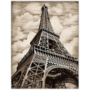 Artery8 Pen And Ink Drawing Of The Eiffel Tower Paris La Tour Eiffel Large Wall Art Poster Print Thick Paper 18X24 Inch Artery8 Pen And Ink Drawing Of The Eiffel Tower Paris La Tour Eiffel Large Wall Art Poster Print Thick Paper 18X24 Inch