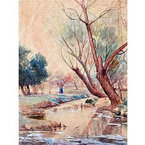 Fine Art Prints Onderdonk Landscape Figure Stream Nature Tree Painting Unframed Wall Art Print Poster Home Decor Premium Fine Art Prints Onderdonk Landscape Figure Stream Nature Tree Painting Unframed Wall Art Print Poster Home Decor Premium