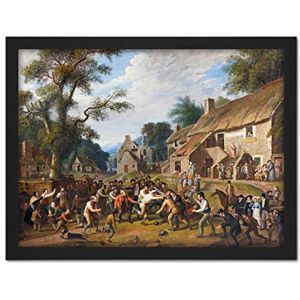 Artery8 Carse Football Play Village Sports Painting Artwork Framed Wall Art Print 18X24 Inch Artery8 Carse Football Play Village Sports Painting Artwork Framed Wall Art Print 18X24 Inch