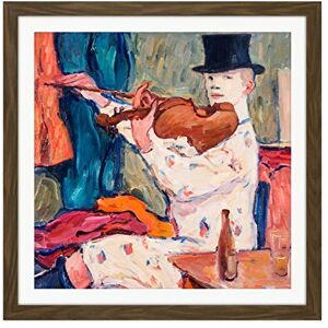 Fine Art Prints Von Hennigs Clown Playing Violin Painting Square Wooden Framed Wall Art Print Picture 16X16 Inch Fine Art Prints Von Hennigs Clown Playing Violin Painting Square Wooden Framed Wall Art Print Picture 16X16 Inch