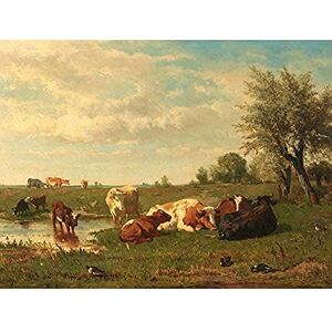 Artery8 Bilders Cows In The Meadow Landscape Painting Unframed Wall Art Print Poster Home Decor Premium Artery8 Bilders Cows In The Meadow Landscape Painting Unframed Wall Art Print Poster Home Decor Premium