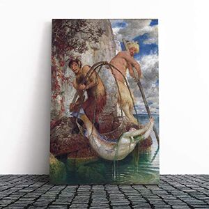 Big Box Art Arnold Bocklin Mermaid Caught in The net Canvas Print Gallery Wrapped 30mm Frame Wall Art 20x14 inches Ready to Hang Modern Picture Living Room Bedroom Lounge Office Big Box Art Arnold Bocklin Mermaid Caught in The net Canvas Print Gallery Wrapped 30mm Frame Wall Art 20x14 inches Ready to Hang Modern Picture Living Room Bedroom Lounge Office
