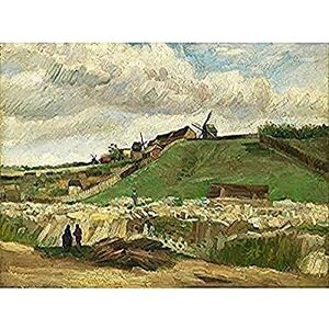 Fine Art Prints Vincent Van Gogh The Hill of Montmartre with Stone Quarry Kunstdruck Leinwand Premium Wall Decor Poster Wandbild Fine Art Prints Vincent Van Gogh The Hill of Montmartre with Stone Quarry Kunstdruck Leinwand Premium Wall Decor Poster Wandbild