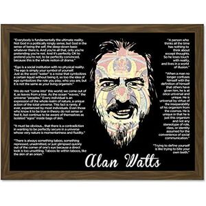 Wee Blue Coo Alan Watts Everybody Is Fundamentally Ultimate Face Quote Large Framed Art Print Poster Wall Decor 18x24 inch Wee Blue Coo Alan Watts Everybody Is Fundamentally Ultimate Face Quote Large Framed Art Print Poster Wall Decor 18x24 inch