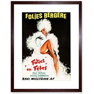 Wee Blue Coo Folies Bergere Theatre Cabaret Artwork Framed Wall Art Print 12X16 Inch Wee Blue Coo Folies Bergere Theatre Cabaret Artwork Framed Wall Art Print 12X16 Inch