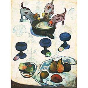 Fine Art Prints Paul Gauguin Nature Morte Avec Trois Petits Chiens, großer Kunstdruck auf Leinwand, Premium-Poster Fine Art Prints Paul Gauguin Nature Morte Avec Trois Petits Chiens, großer Kunstdruck auf Leinwand, Premium-Poster