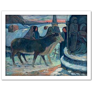 Fine Art Prints Gauguin Christmas Night Blessing Oxen Painting Large Framed Art Print Poster Wall Decor 18x24 in Fine Art Prints Gauguin Christmas Night Blessing Oxen Painting Large Framed Art Print Poster Wall Decor 18x24 in