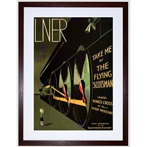 Wee Blue Coo Travel Lner Railway Flying Scotsman UK Locomotive Vintage Ad Art Framed Wall Art Print Wee Blue Coo Travel Lner Railway Flying Scotsman UK Locomotive Vintage Ad Art Framed Wall Art Print