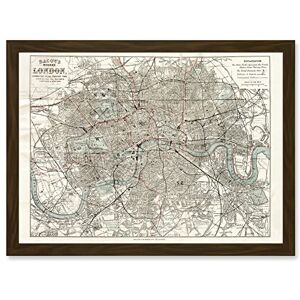 Artery8 Map Bacon 1883 Modern London City England Plan Chart Artwork Framed Wall Art Print A4 Artery8 Map Bacon 1883 Modern London City England Plan Chart Artwork Framed Wall Art Print A4
