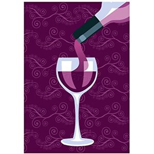 Wee Blue Coo Painting Illustration Red Wine Bottle Glass Alcohol Wall Art Print Wee Blue Coo Painting Illustration Red Wine Bottle Glass Alcohol Wall Art Print