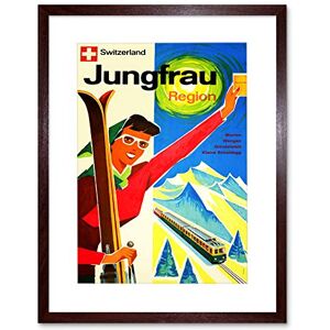Wee Blue Coo Winter Sport Jungfrau Switzerland Skiing Train Picture Framed Wall Art Print Wee Blue Coo Winter Sport Jungfrau Switzerland Skiing Train Picture Framed Wall Art Print