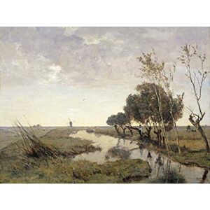 Artery8 Paul Gabriel A Watercourse Near Abcoude Painting Unframed Wall Art Print Poster Home Decor Premium Artery8 Paul Gabriel A Watercourse Near Abcoude Painting Unframed Wall Art Print Poster Home Decor Premium