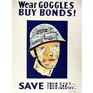 Fine Art Prints War WWII USA Wear Goggles Buy Bonds Advert Art Print Canvas Premium Wall Decor Poster Mural Fine Art Prints War WWII USA Wear Goggles Buy Bonds Advert Art Print Canvas Premium Wall Decor Poster Mural