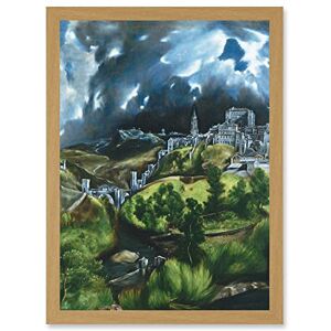 Artery8 El Greco View Of Toledo Spain Expressive Painting Artwork Framed Wall Art Print A4 Artery8 El Greco View Of Toledo Spain Expressive Painting Artwork Framed Wall Art Print A4