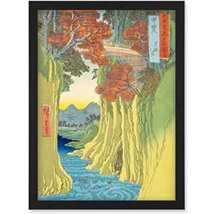 Artery8 Monkey Bridge Kai Province Utagawa Hiroshige Japanese Woodblock Artwork Framed Wall Art Print A4 Artery8 Monkey Bridge Kai Province Utagawa Hiroshige Japanese Woodblock Artwork Framed Wall Art Print A4