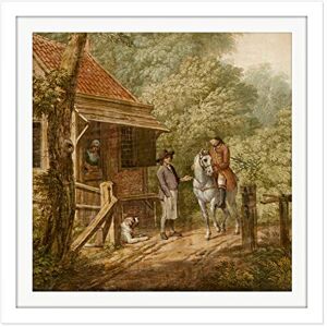 Artery8 Andriessen Dutch Landscape House Horse Painting Square Wooden Framed Wall Art Print Picture 16X16 Inch Artery8 Andriessen Dutch Landscape House Horse Painting Square Wooden Framed Wall Art Print Picture 16X16 Inch