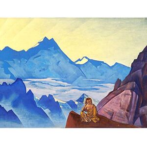 Fine Art Prints Roerich Milarepa Wandbild, Motiv "One Who Hearkened Mountain Landschaft Fine Art Prints Roerich Milarepa Wandbild, Motiv "One Who Hearkened Mountain Landschaft