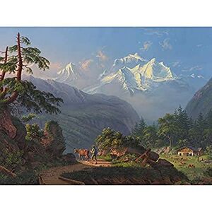 Fine Art Prints Bleuler Jungfrau Mountain Alps Switzerland Painting Unframed Wall Art Print Poster Home Decor Premium Fine Art Prints Bleuler Jungfrau Mountain Alps Switzerland Painting Unframed Wall Art Print Poster Home Decor Premium