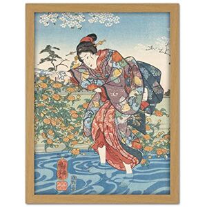Artery8 Kuniyoshi Ide Tama River Yamashiro Province Artwork Framed Wall Art Print 18X24 Inch Artery8 Kuniyoshi Ide Tama River Yamashiro Province Artwork Framed Wall Art Print 18X24 Inch