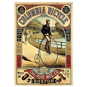 Wee Blue Coo Penny Farthing Bicycle Boston Ad Retro Picture Wall Art Print Wee Blue Coo Penny Farthing Bicycle Boston Ad Retro Picture Wall Art Print