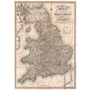 Wee Blue Coo Map 1830 Pigot Pocket England Wales Picture Wall Art Print Wee Blue Coo Map 1830 Pigot Pocket England Wales Picture Wall Art Print