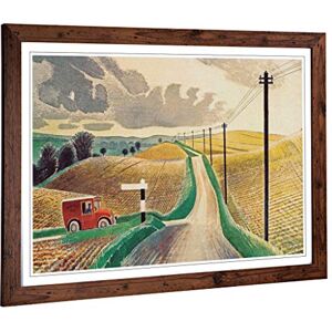 Big Box Art Framed Print of Eric Ravilious The White Horses of Wiltshire Design Wall Art Picture Home Decor for Kitchen, Living Room, Bedroom, Hallway, Walnut, A2 / 24.5x18 Inch / 62x45cm Big Box Art Framed Print of Eric Ravilious The White Horses of Wiltshire Design Wall Art Picture Home Decor for Kitchen, Living Room, Bedroom, Hallway, Walnut, A2 / 24.5x18 Inch / 62x45cm