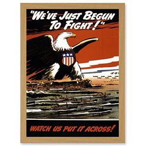 Wee Blue Coo Advert Military WWII War World USA American Eagle Just Begun Fight Navy Air Force Artwork Framed Wall Art Print A4 Wee Blue Coo Advert Military WWII War World USA American Eagle Just Begun Fight Navy Air Force Artwork Framed Wall Art Print A4