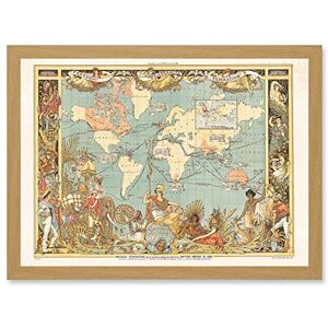 Artery8 Crane 1886 Pictorial Map British Empire World Colonial Brittania Artwork Framed Wall Art Print A4 Artery8 Crane 1886 Pictorial Map British Empire World Colonial Brittania Artwork Framed Wall Art Print A4