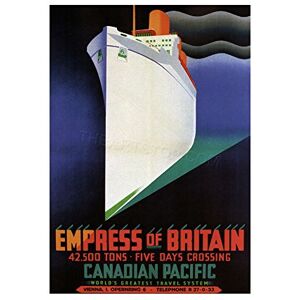 Wee Blue Coo Travel Empress Of Britain Canada Ship Cruise Advertising Wall Art Print Wee Blue Coo Travel Empress Of Britain Canada Ship Cruise Advertising Wall Art Print