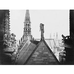 Artery8 Vintage Photo Notre Dame Paris France Gargoyle Spire Roof Extra Large XL Wall Art Poster Print Artery8 Vintage Photo Notre Dame Paris France Gargoyle Spire Roof Extra Large XL Wall Art Poster Print