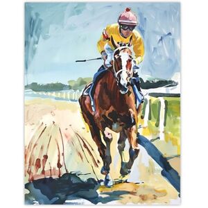 Artery8 Horse Racing Jockey Artistic Painting Man Cave Extra Large XL Wall Art Poster Print Artery8 Horse Racing Jockey Artistic Painting Man Cave Extra Large XL Wall Art Poster Print