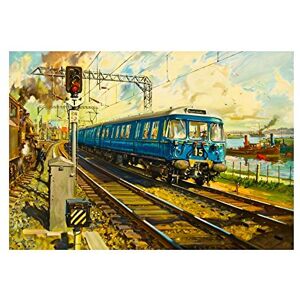 Wee Blue Coo Painting Railway Engine Train Glasgow Helensborough Line Wall Art Print Wee Blue Coo Painting Railway Engine Train Glasgow Helensborough Line Wall Art Print