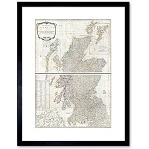 Wee Blue Coo Map Illustrated Antique Campbell Scotland Framed Wall Art Print Wee Blue Coo Map Illustrated Antique Campbell Scotland Framed Wall Art Print
