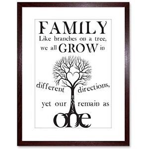 Wee Blue Coo QUOTE FAMILY ROOTS B&W HEART TREE THREE FRAMED PRINT F97X3386 Wee Blue Coo QUOTE FAMILY ROOTS B&W HEART TREE THREE FRAMED PRINT F97X3386