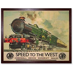 Wee Blue Coo Travel Gwr Railway Rail Train Steam Engine Corn Wales UK Retro Art Print Framed Poster Wall Decor 12X16 Inch Wee Blue Coo Travel Gwr Railway Rail Train Steam Engine Corn Wales UK Retro Art Print Framed Poster Wall Decor 12X16 Inch