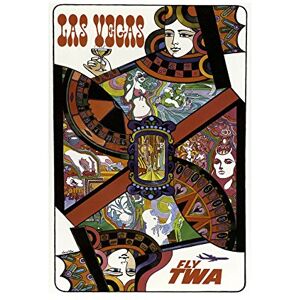 Wee Blue Coo Travel Las Vegas Nevada TWA Queen Gambling Casino Picture Wall Art Print Wee Blue Coo Travel Las Vegas Nevada TWA Queen Gambling Casino Picture Wall Art Print