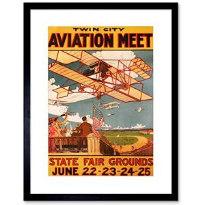 Wee Blue Coo EXHIBITION AIRSHOW AVIATION TWIN CITY PLANE VINTAGE ADVERT FRAMED PRINT B12X737 Wee Blue Coo EXHIBITION AIRSHOW AVIATION TWIN CITY PLANE VINTAGE ADVERT FRAMED PRINT B12X737