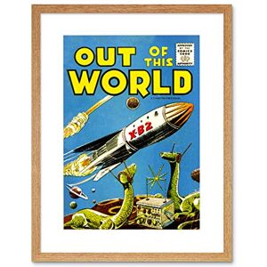Wee Blue Coo Comic Book Cover Out Of This World Rocket Space Ship Sci Fi Art Framed Wall Art Print Wee Blue Coo Comic Book Cover Out Of This World Rocket Space Ship Sci Fi Art Framed Wall Art Print