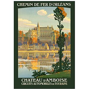 Wee Blue Coo Travel Chateau D'amboise Loire River Beautiful Castle Wall Art Print Wee Blue Coo Travel Chateau D'amboise Loire River Beautiful Castle Wall Art Print