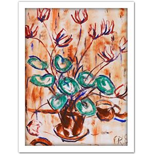 Fine Art Prints Rohlfs Cyclamen Flowers Painting Large Framed Art Print Poster Wall Decor 18x24 in Fine Art Prints Rohlfs Cyclamen Flowers Painting Large Framed Art Print Poster Wall Decor 18x24 in