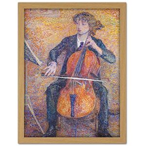 Artery8 Koster Young Man Playing Cello 1910 Painting Artwork Framed Wall Art Print 18X24 Inch Artery8 Koster Young Man Playing Cello 1910 Painting Artwork Framed Wall Art Print 18X24 Inch
