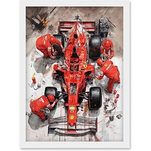 Artery8 Grand Prix Race Car Wheel Change Aerial Shot Artwork Framed Wall Art Print A4 Artery8 Grand Prix Race Car Wheel Change Aerial Shot Artwork Framed Wall Art Print A4
