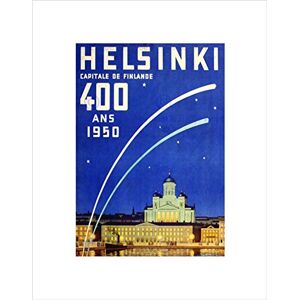 Wee Blue Coo TRAVEL HELSINKI FINLAND 1950 ANNIVERSARY 400 BLACK FRAMED ART PRINT B12X10181 Wee Blue Coo TRAVEL HELSINKI FINLAND 1950 ANNIVERSARY 400 BLACK FRAMED ART PRINT B12X10181